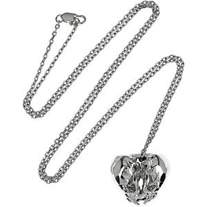 Dominic Jones 22k White Gold Plated Vampire Bat Skull Necklace Net-A-Porter $690